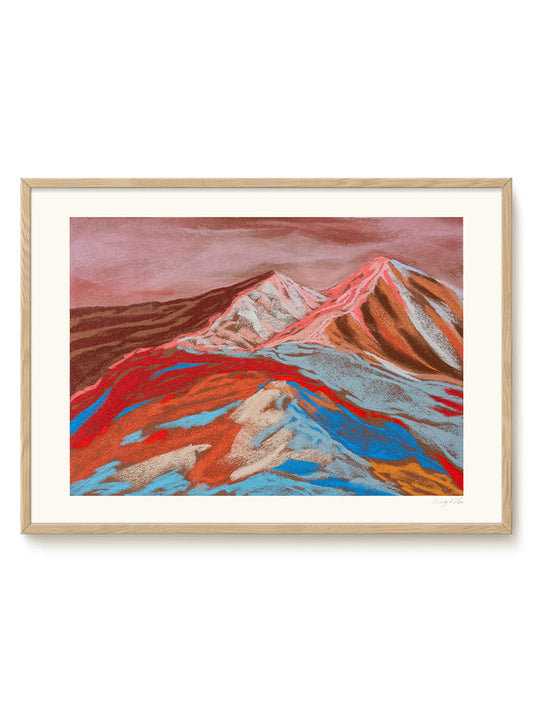 abstract landscape horizontal pastel Poster