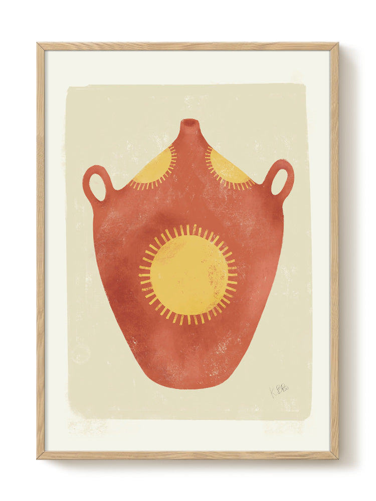 Kateryna Brovkova - Sun Goddes Vase – modern wall art print, Falcozi Studio