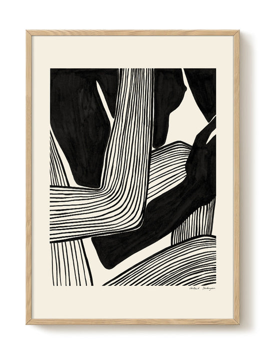 abstract portrait portrait black Poster