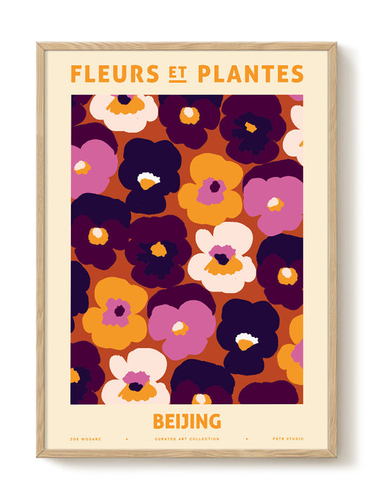 Zoe - Fleurs et Plantes - Beijing – modern wall art print, Falcozi Studio