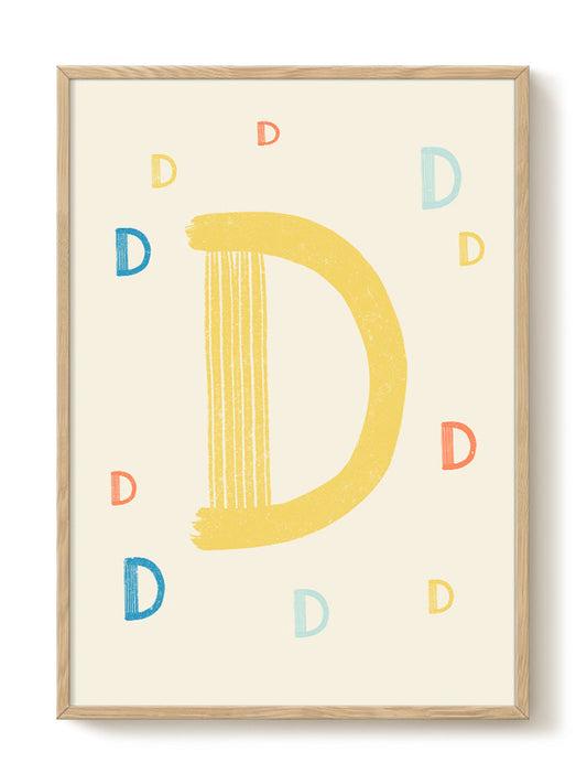 Zoe - Groovy Letters - DDD – modern wall art print, Falcozi Studio
