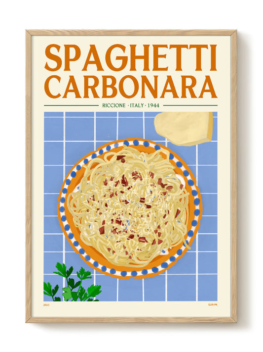 Elin PK - Spaghetti Carbonara – modern wall art print, Falcozi Studio