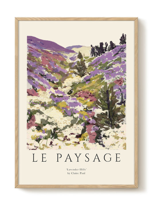 Claire - Lavender Hills – modern wall art print, Falcozi Studio