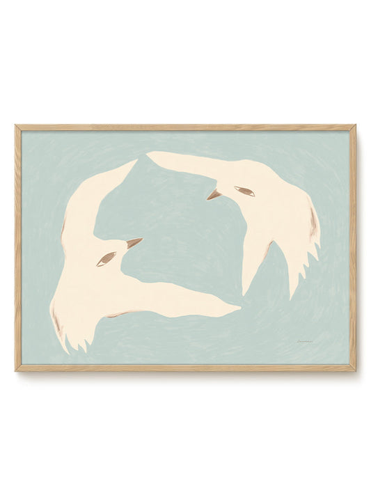 Abstract Birds Print – modern animal wall art, unique design