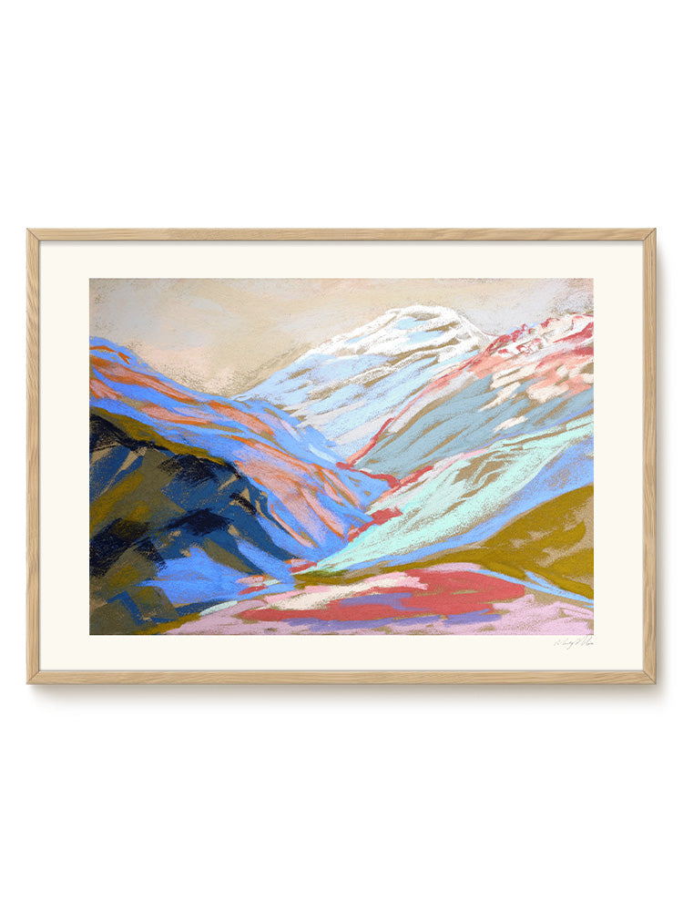 abstract landscape horizontal pastel Poster