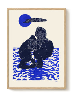 Maliv  - Blue Moon II – modern wall art print, Falcozi Studio