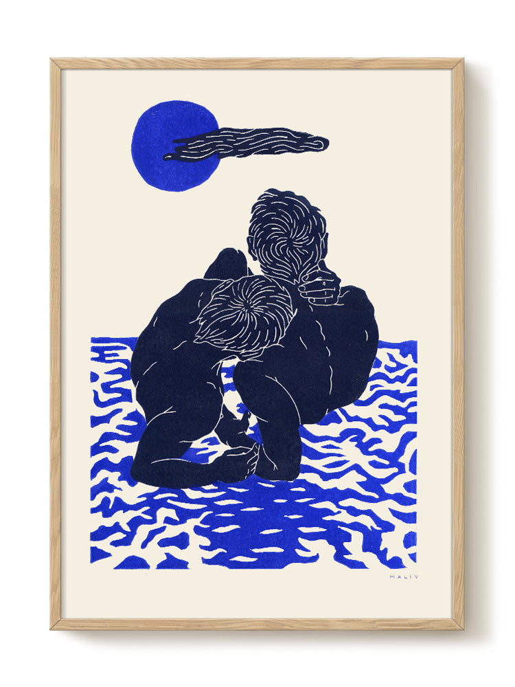 Maliv  - Blue Moon II – modern wall art print, Falcozi Studio