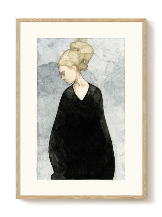 Jörgen Hansson - The black dress V – modern wall art print, Falcozi Studio