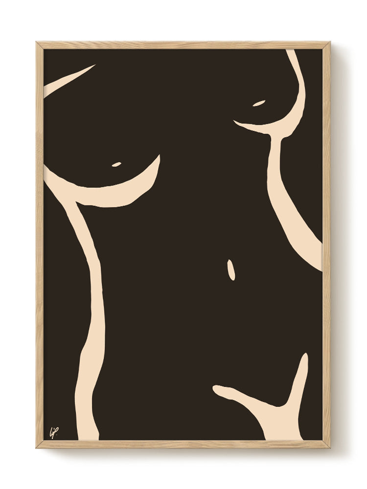 abstract portrait portrait black Poster