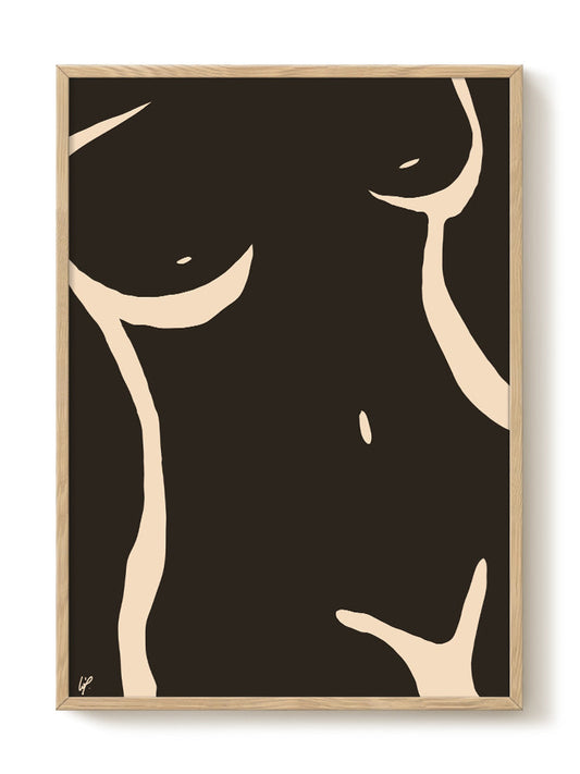 abstract portrait portrait black Poster