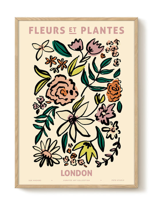 Zoe - Fleurs et Plantes - London – modern wall art print, Falcozi Studio