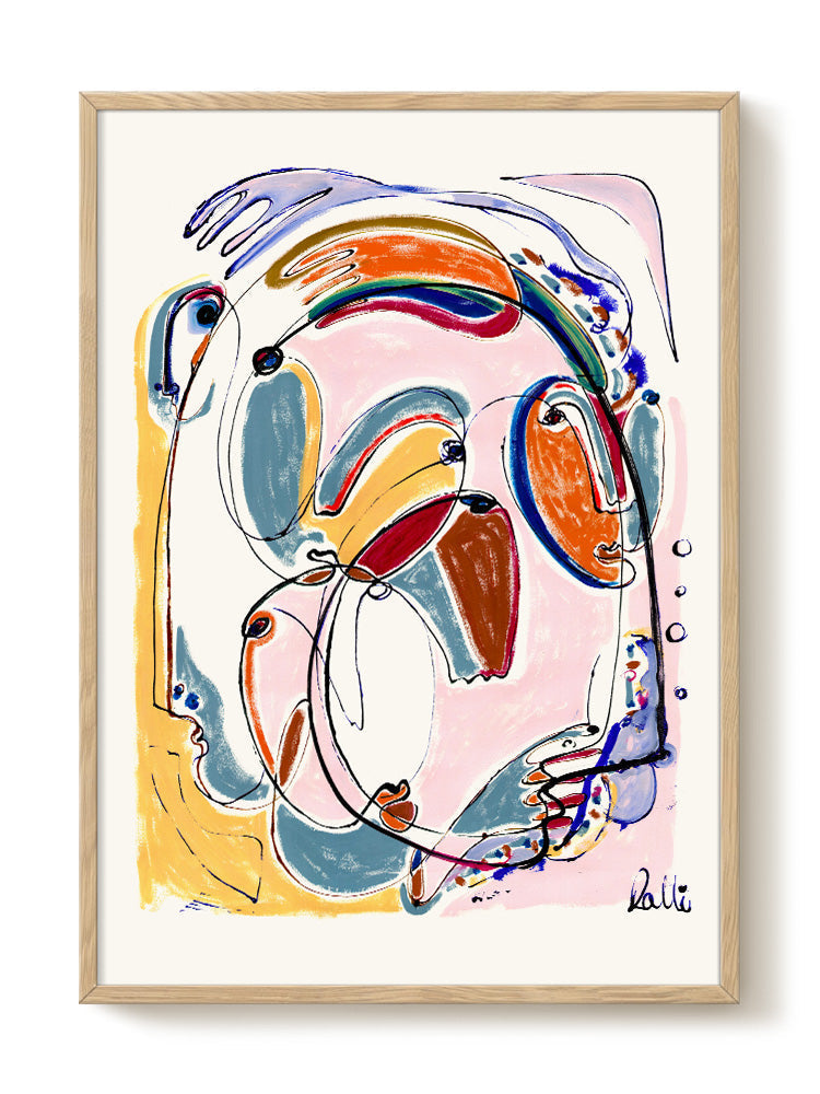 abstract portrait portrait Poster
