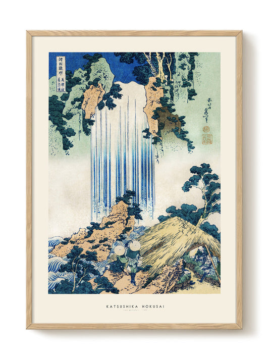Katsushika Hokusai - Yoro waterfall – modern wall art print, Falcozi Studio