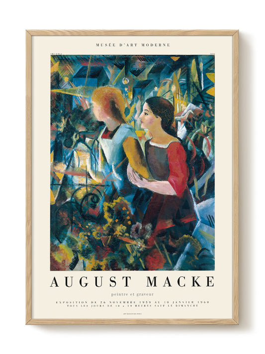 August Macke - Two Girls – modern wall art print, Falcozi Studio