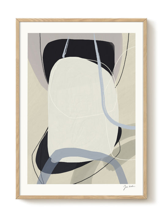 abstract portrait portrait black Poster