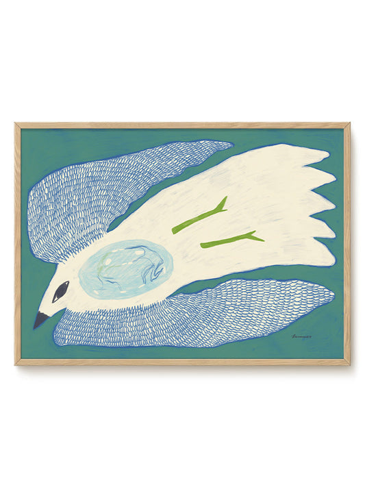 Abstract Birds Print – modern animal wall art, unique design