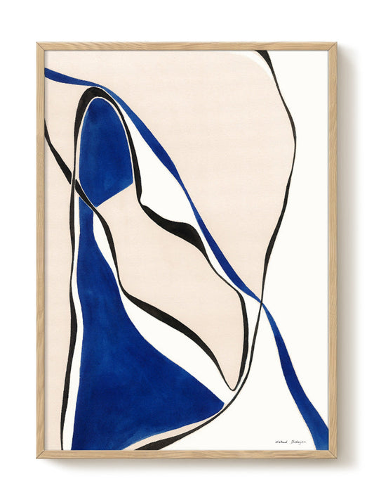 Astrid - Fluent Blue – modern wall art print, Falcozi Studio