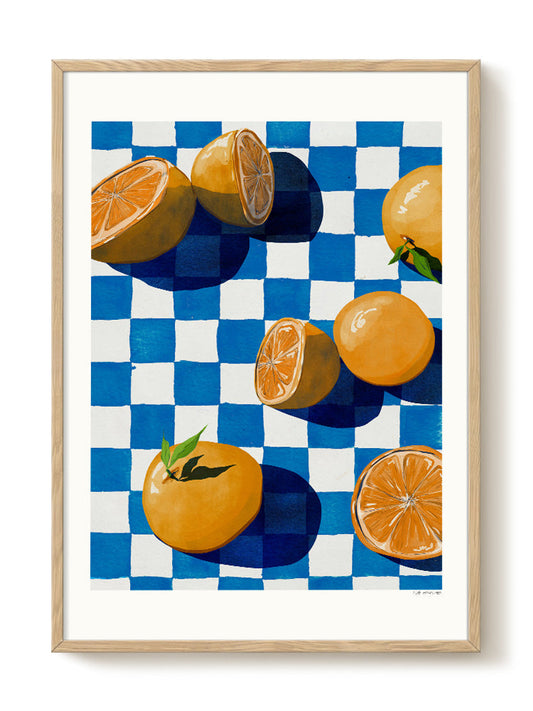 Eva Halfers - Snacks from the Orange Tree – modern wall art print, Falcozi Studio