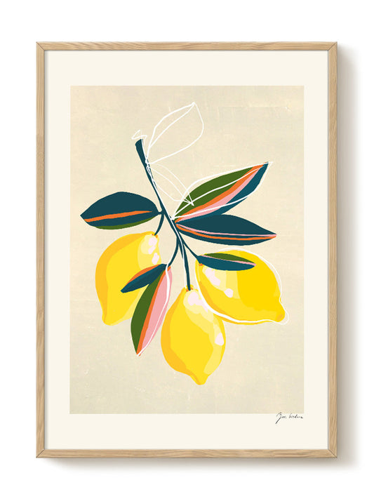 Zoe - Lemons – modern wall art print, Falcozi Studio