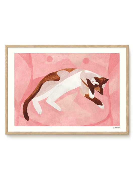 Iga Kosicka - Sleeping cat – modern wall art print, Falcozi Studio