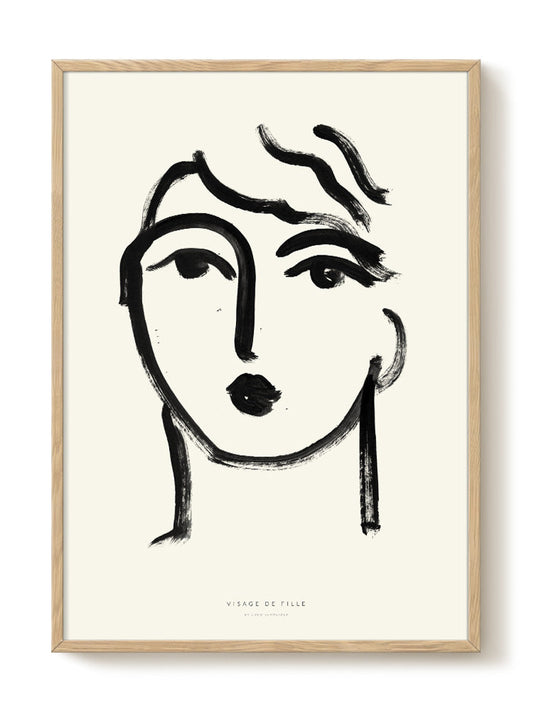 Coco - Visage de Fille – modern wall art print, Falcozi Studio