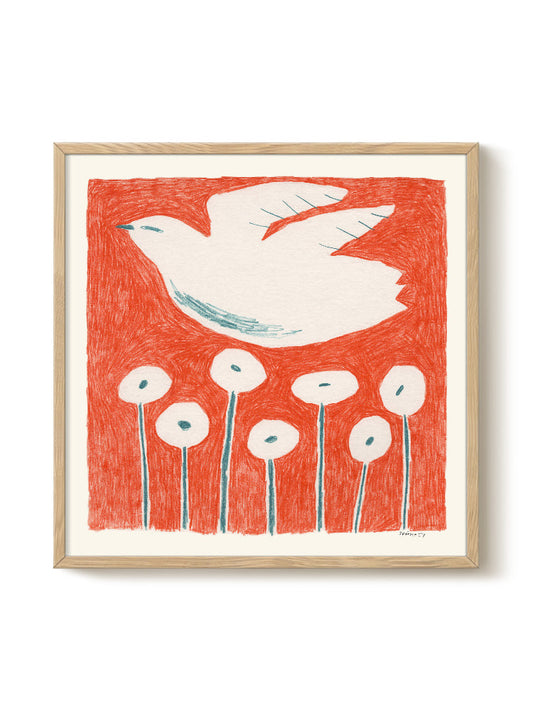 Abstract Birds Print – modern animal wall art, unique design