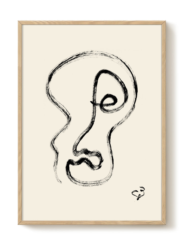 abstract portrait portrait black Poster