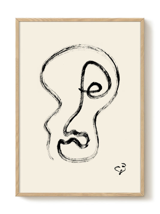 abstract portrait portrait black Poster