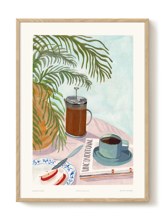 Laura - Coffee Morning – modern wall art print, Falcozi Studio