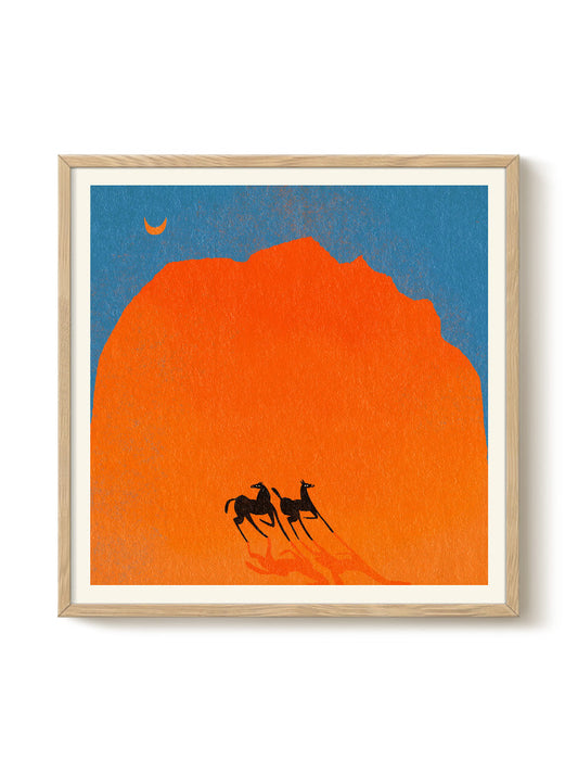 Abstract Birds Print – modern animal wall art, unique design