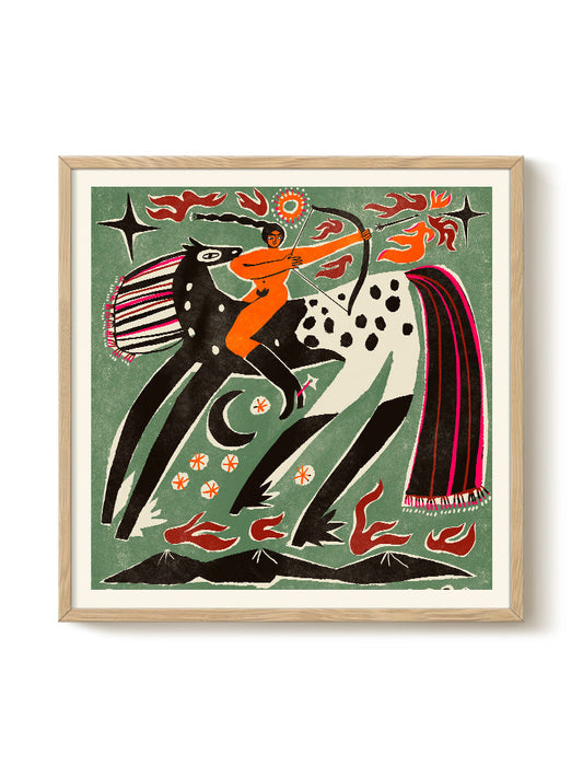 Enikő Eged - Cowgirl Ponytail – modern wall art print, Falcozi Studio