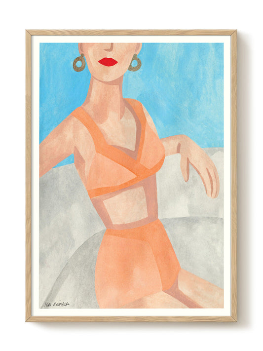 Iga Kosicka - Sunbathing – modern wall art print, Falcozi Studio