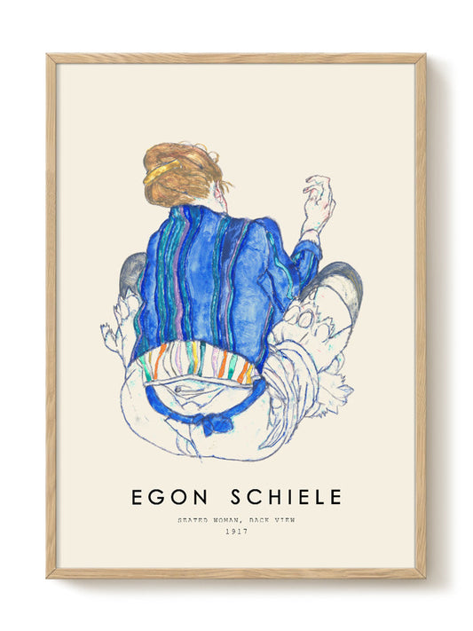 Egon Schiele - Seated woman – modern wall art print, Falcozi Studio