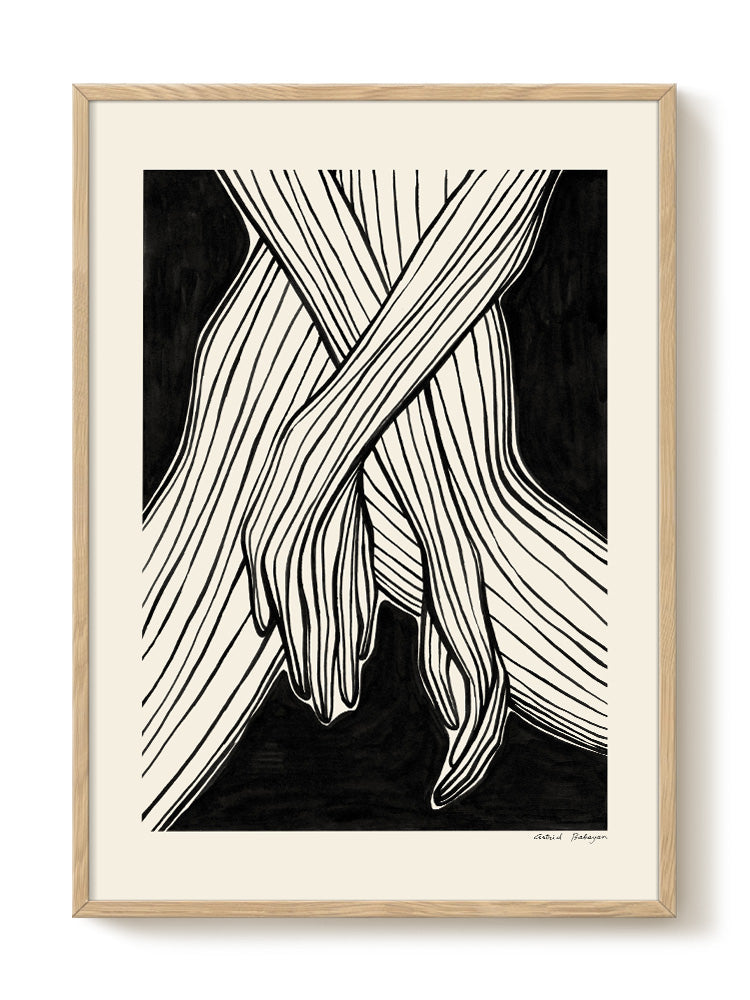 abstract portrait portrait black Poster