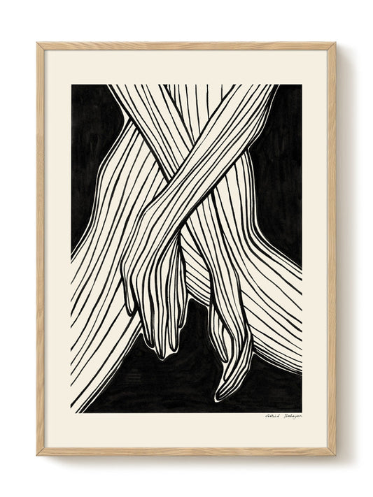 abstract portrait portrait black Poster