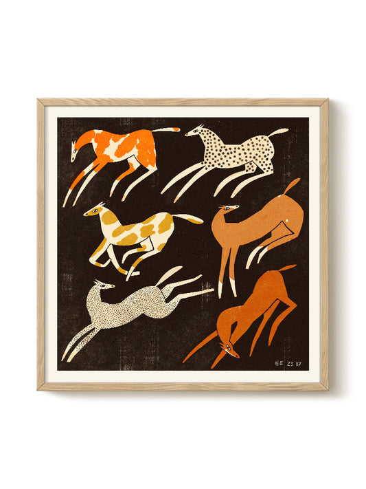 Abstract Birds Print – modern animal wall art, unique design