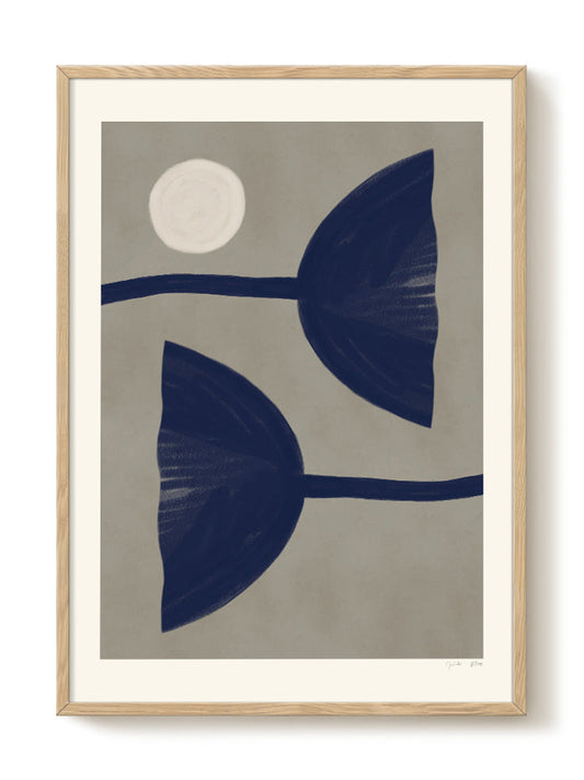 Julita Elbe - Blue Tulips – modern wall art print, Falcozi Studio