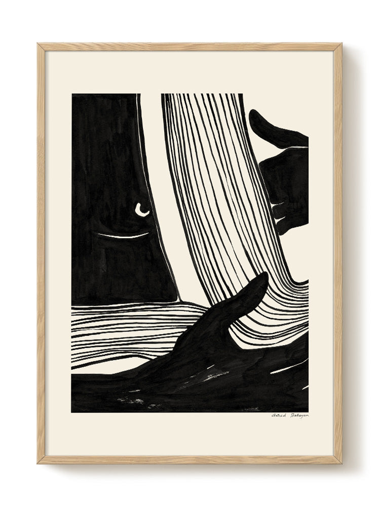 abstract portrait portrait black Poster