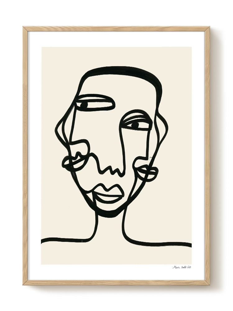 abstract portrait portrait black Poster