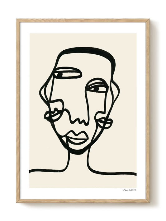 abstract portrait portrait black Poster