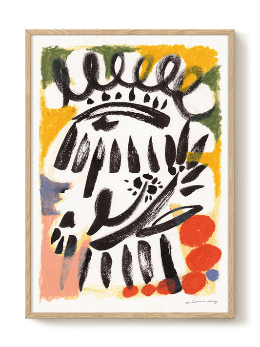 abstract portrait portrait pastel Poster