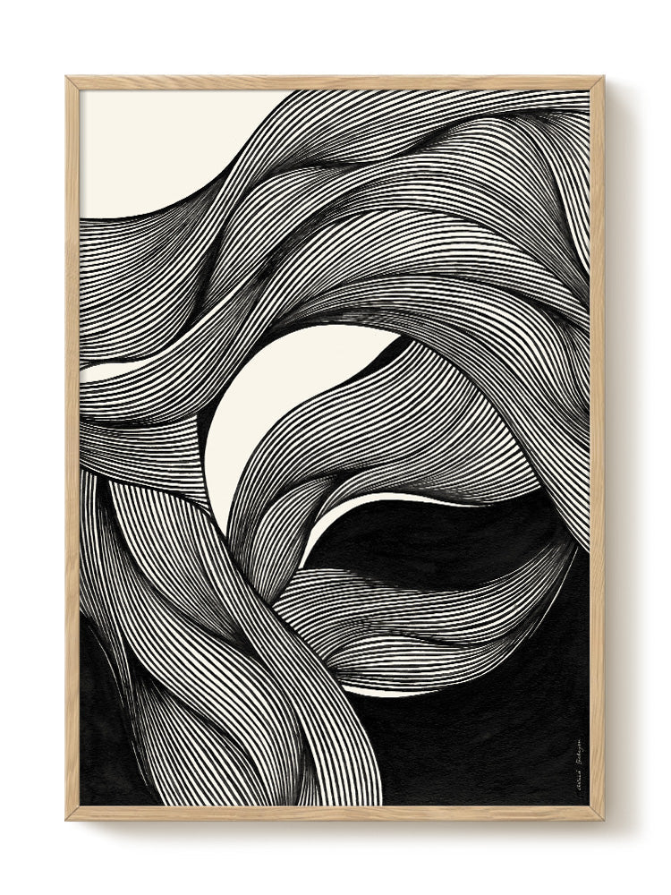 Astrid - Ink Lines III – modern wall art print, Falcozi Studio