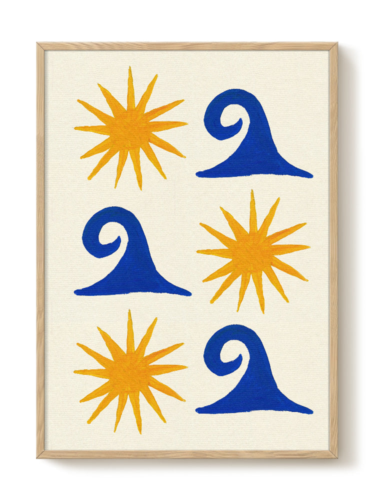 Abstract art print – Abbie Franks - Sun and Sea, contemporary wall decor