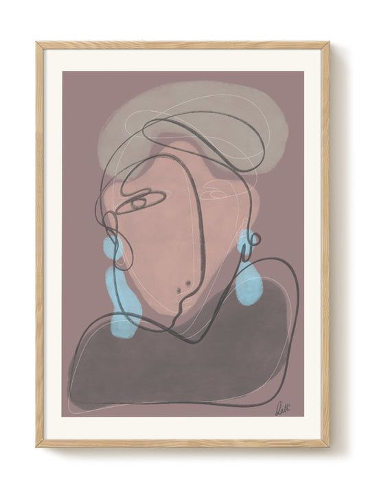 abstract portrait portrait Poster