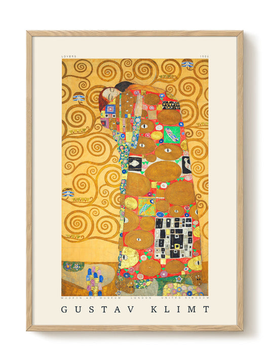 Gustav Klimt - Lovers – modern wall art print, Falcozi Studio
