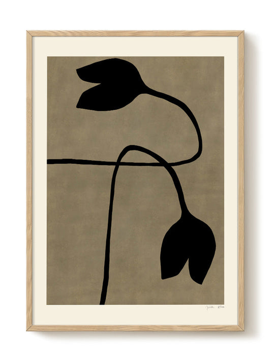 Julita Elbe - Black Tulip – modern wall art print, Falcozi Studio