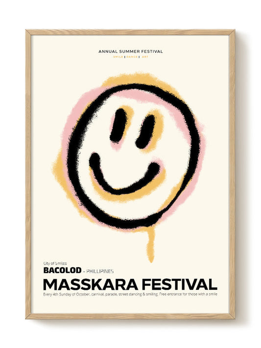 Zoe - Smiles Summer Festival – modern wall art print, Falcozi Studio