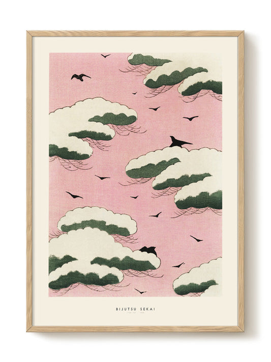 Bijutsu Sekai - Pink sky – modern wall art print, Falcozi Studio