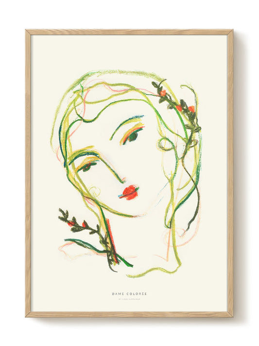 Coco - Dame Colorée – modern wall art print, Falcozi Studio