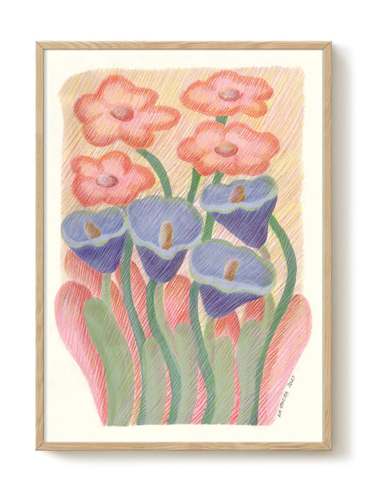 Iga Kosicka - Flowers for her II – modern wall art print, Falcozi Studio